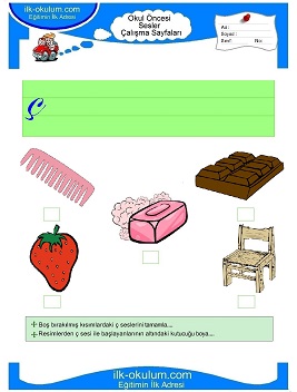 Çocuklar İçin ç Sesi Çalışma Sayfaları 